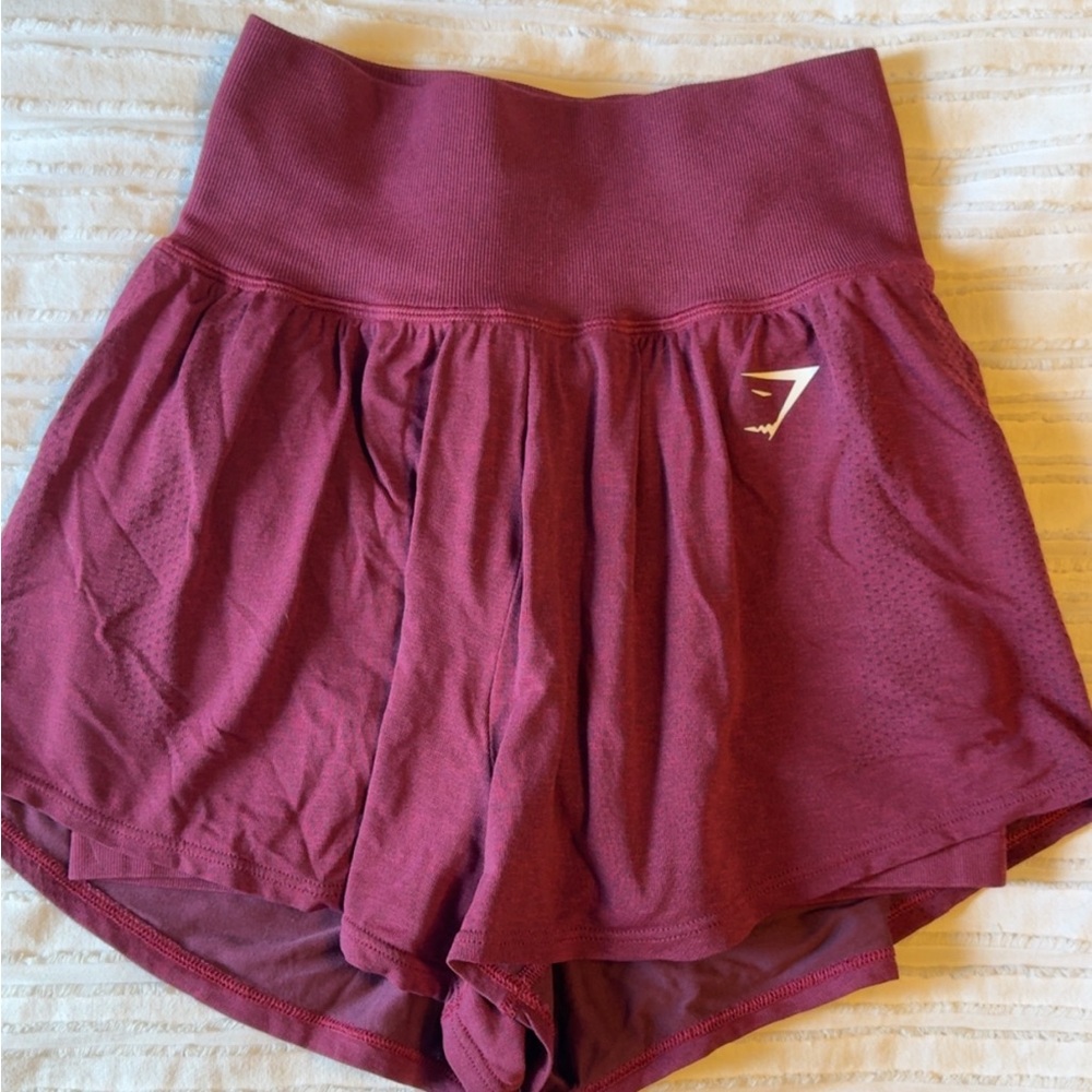 Gymshark Vital Seamless 2.0 2-in 1 shorts Maroon